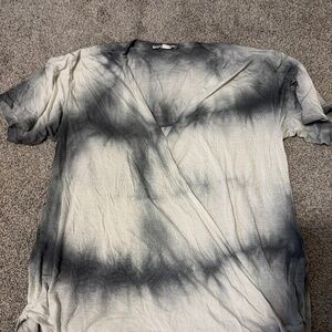 Tie Dye American eagle Cross over shirt